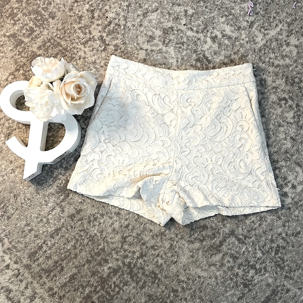 Lace High waisted shorts